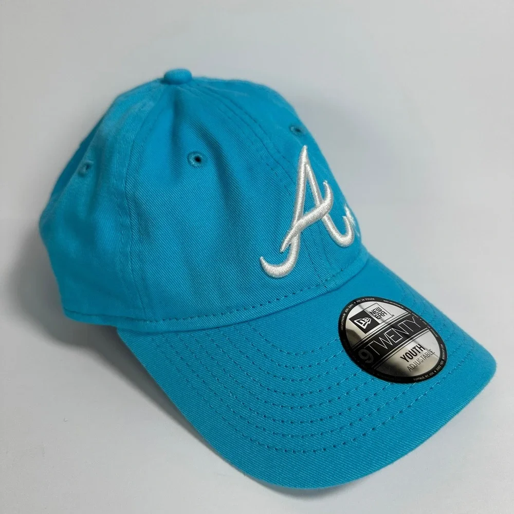 New Era Youth Atlanta Braves Baseball‎ Cap Adjustable Blue 9TWENTY